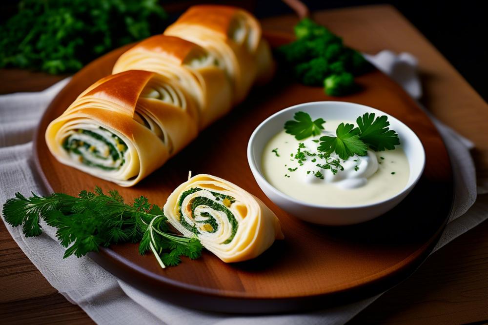 cheese-and-herb-stuffed-filo-rolls