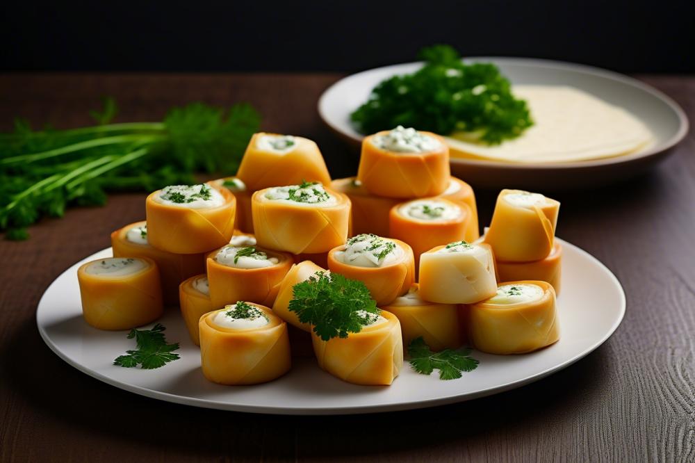 cheese-and-herb-stuffed-filo-rolls