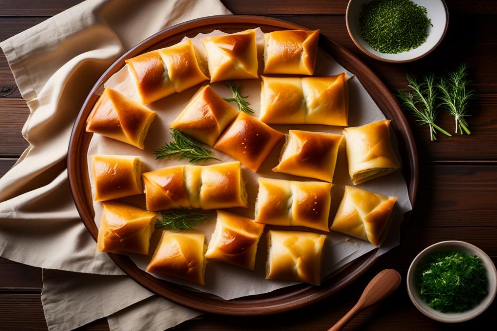 cheese-and-herb-stuffed-filo-rolls