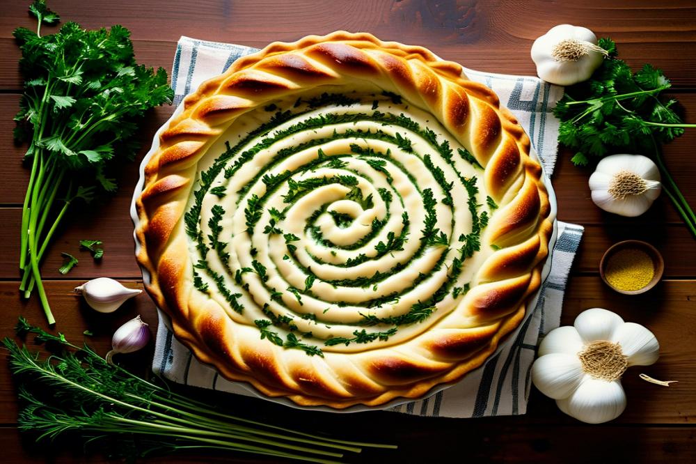garlic-herb-cream-cheese-spiral-pie
